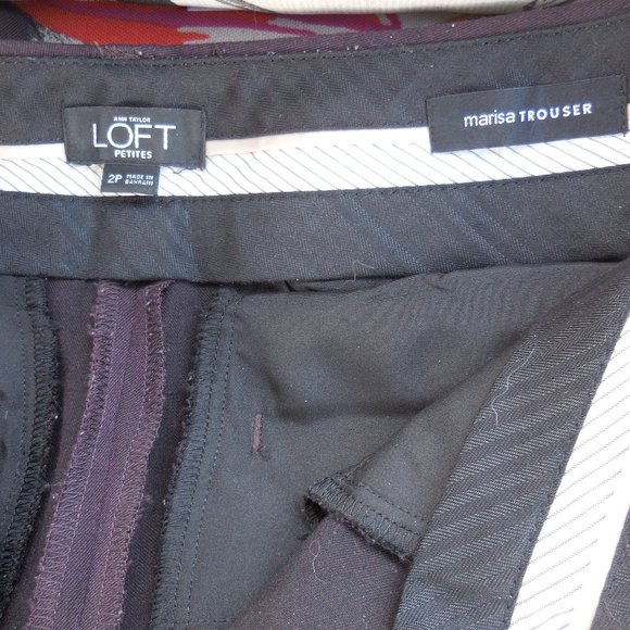 LOFT Eggplant Marissa Pants - Picture 4 of 5